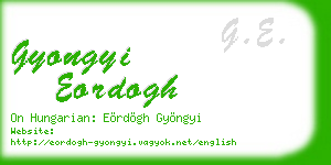 gyongyi eordogh business card