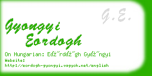 gyongyi eordogh business card